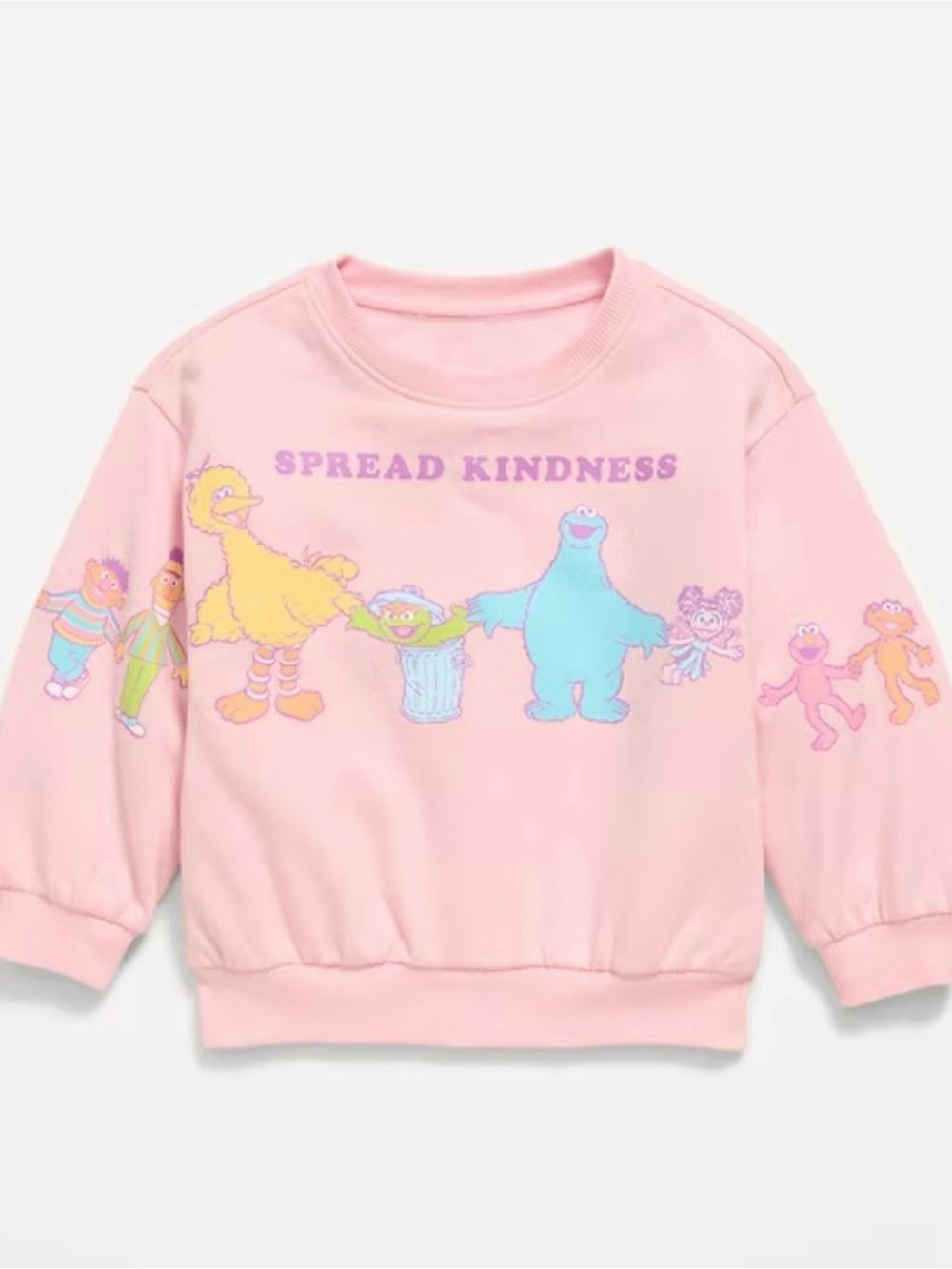 Sesame Street Spread Kindness Girls’ Pink Sweatshirt Size 5 - Picture 8 of 8